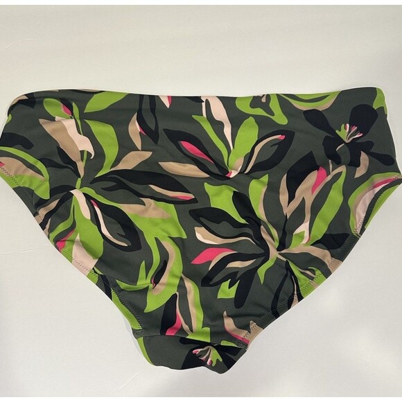 Athleta Women's Full Bottom Bikini Swim Mid Rise, Size Large Multicolor Green - Picture 2 of 3